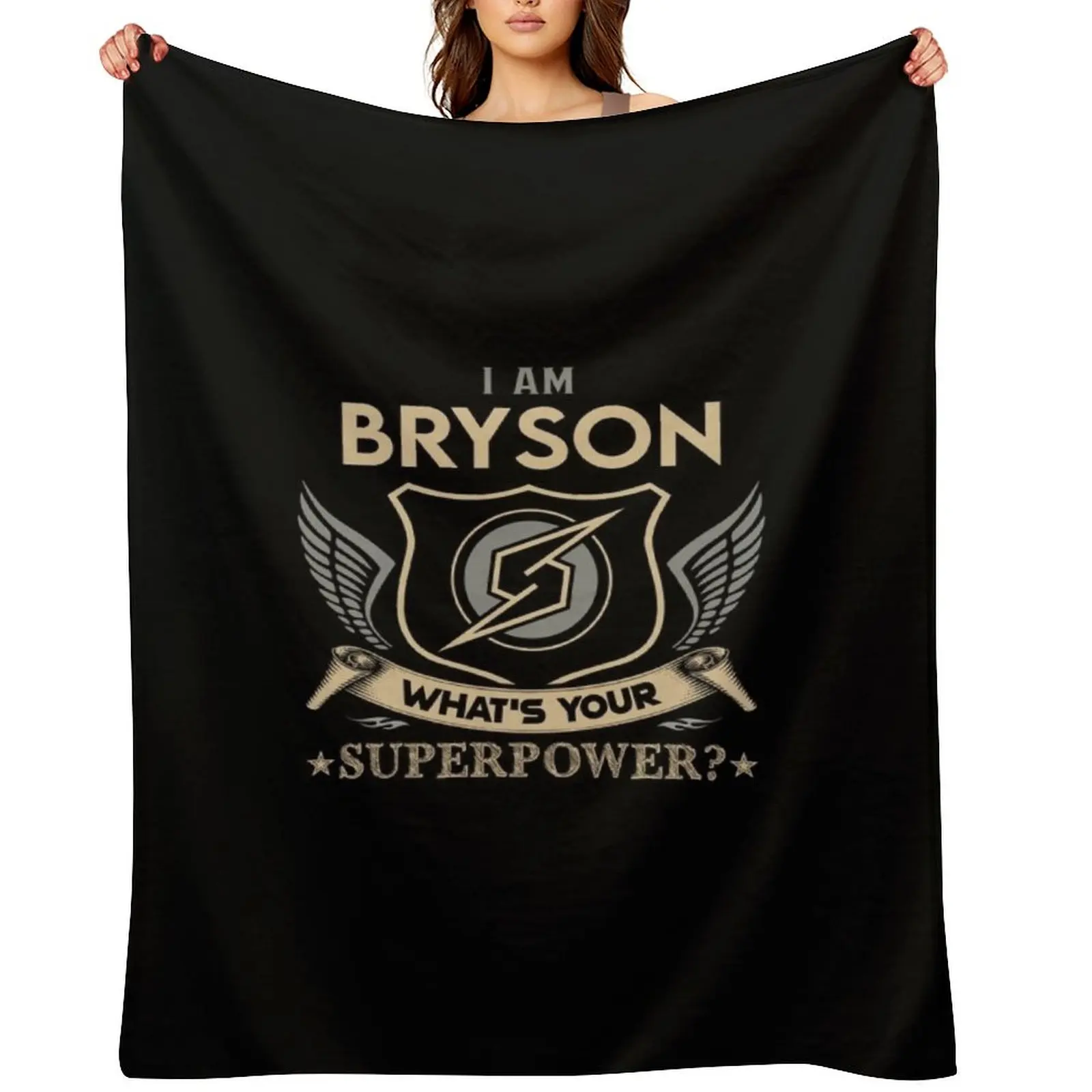 

Bryson Name - Bryson Superpower Throw Blanket Hairys Cute Plaid Summer Hair Blankets