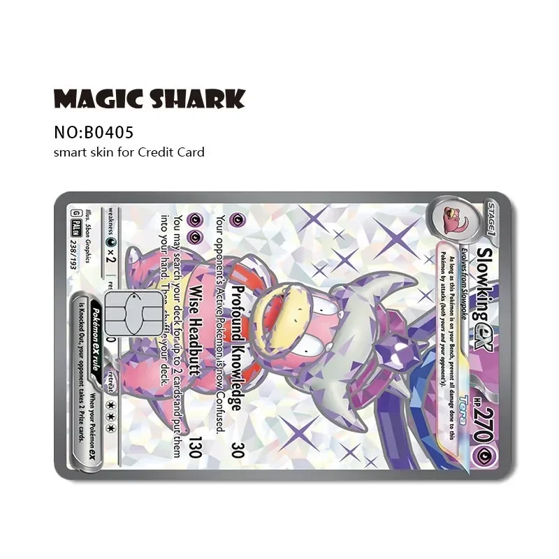 Hot Sale 2.5D Matte Charizard Pokemon Waterproof No Fade Front Sticker Skin Film Cover for Credit Debit Bus Card