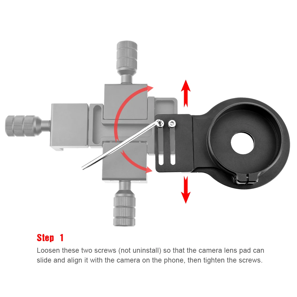 Black Aluminum Telescope Smartphone Imaging Side Shot Mount Brackets For Outdoor Records Paintball Air Spotting Svbony soft Scop