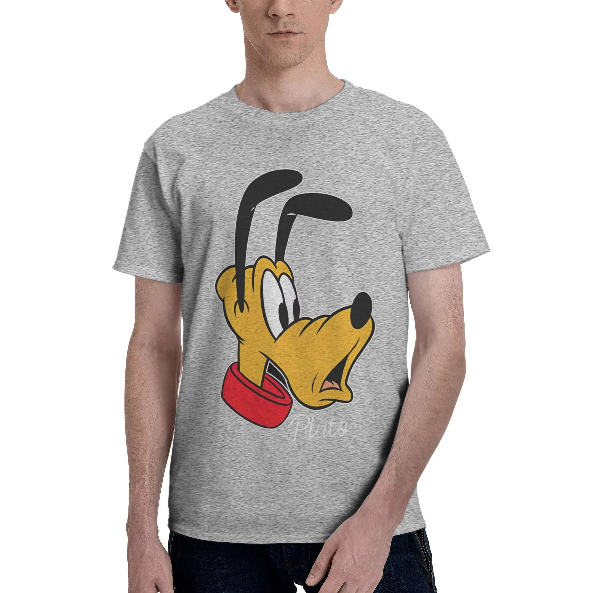 مينيسو ديزني بلوتو الكلب الجرافيك تي شيرت مطبوع للرجال الصيف قصيرة الأكمام تيز ملابس الذكور غير رسمية الرياضة المتضخم للجنسين بلايز #4