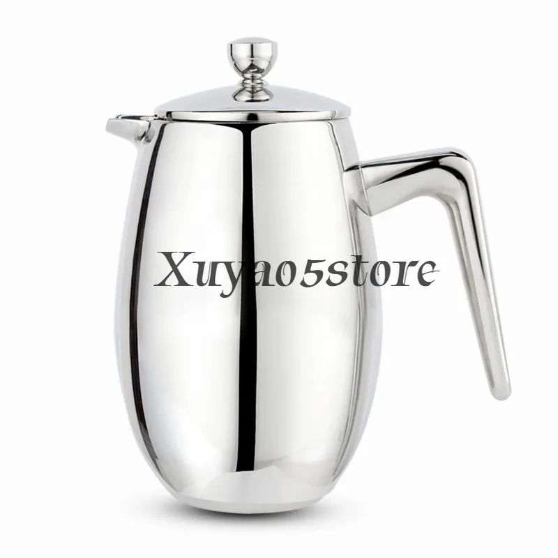 304 Stainless Steel Double-layer Coffee Pot Household French Press U-shaped Spout Pour-over Tea Pot