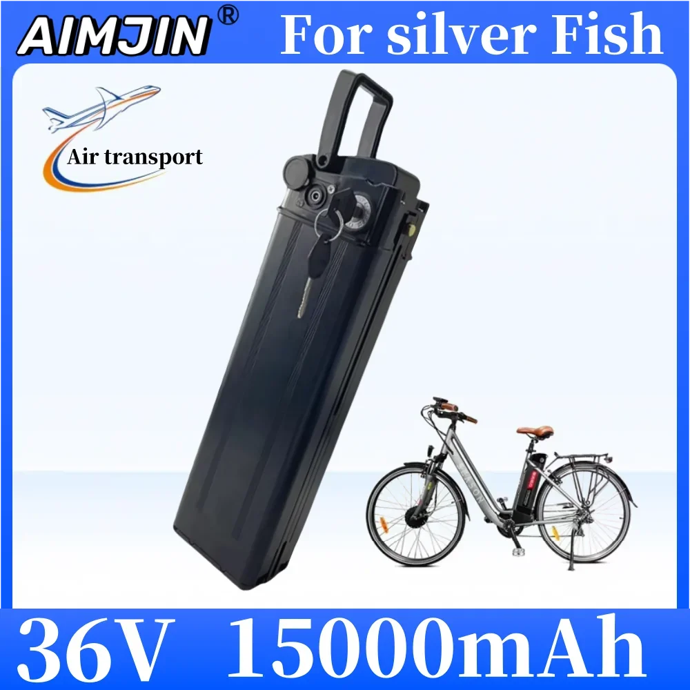 

NEW 36V 15AH Lithium Silver Fish Batterie For 350W 500W 750W 1000W Li-ion Battery Pack