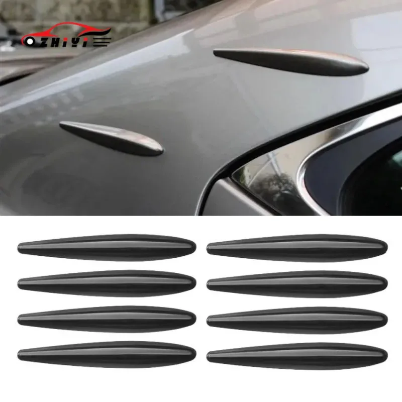 

8 PCS Car Door Body Bumper Protector Trim Auto Noise Reduction Anti-scratch Decorative Protection Strips Car Stickers