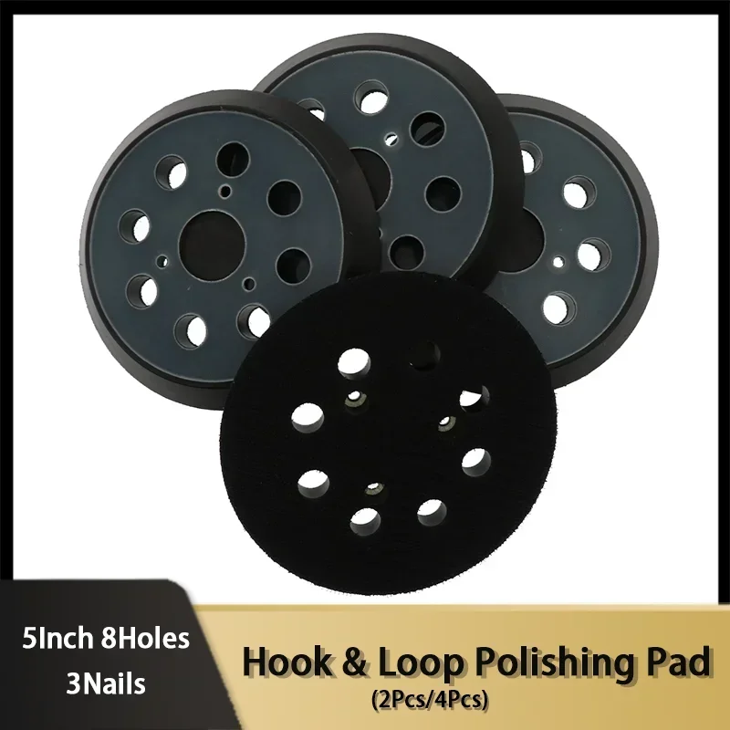4 Packs 5 inch 8 Hole Replacement Sander Pads 5