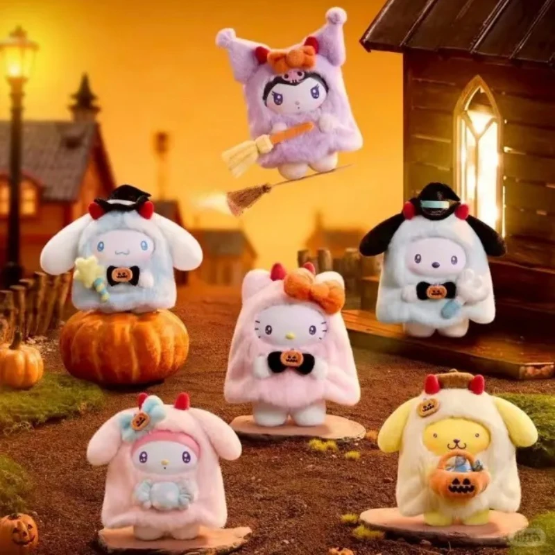 

Sanrio персонажи Хэллоуин слепая коробка Kuromi My Melody сумка-сюрприз Mystery Box Pochacco плюшевая подвеска виниловая игрушка в подарок новый