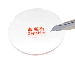 2.5mm Thickness Flat Sapphire Watch Crystal 33mm-42mm Diameter Clear Round Watch Glass Replacement for Watchmakers T6466