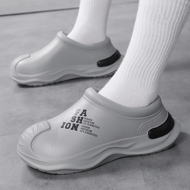 

Men's Anti-slip Slippers Spring & Autumn Shoes Men Chef Shoes Kitchen Shoes Waterproof Shoes Women Chef Shoes EVA Rain Shoes