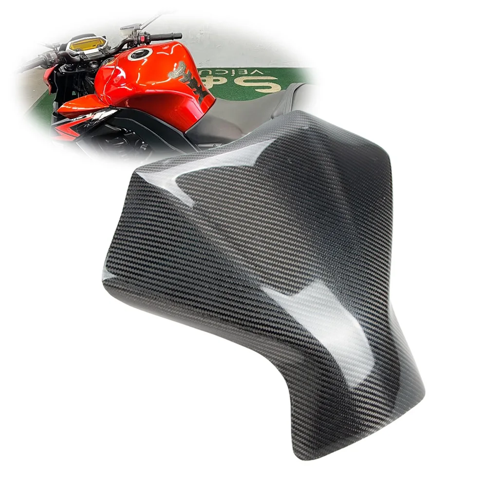 صالح لكاواساكي Z1000 2007 2008 2009 2008 07 08 09 دراجة نارية غطاء خزان الوقود الغاز حامي ألياف الكربون الحقيقية #5