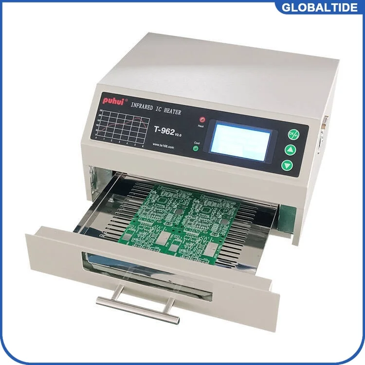 

T-962A Инфракрасный нагреватель IC с дымовым каналом Инфракрасная паяльная машина для оплавления BGA SMD Паяльная станция для пайки