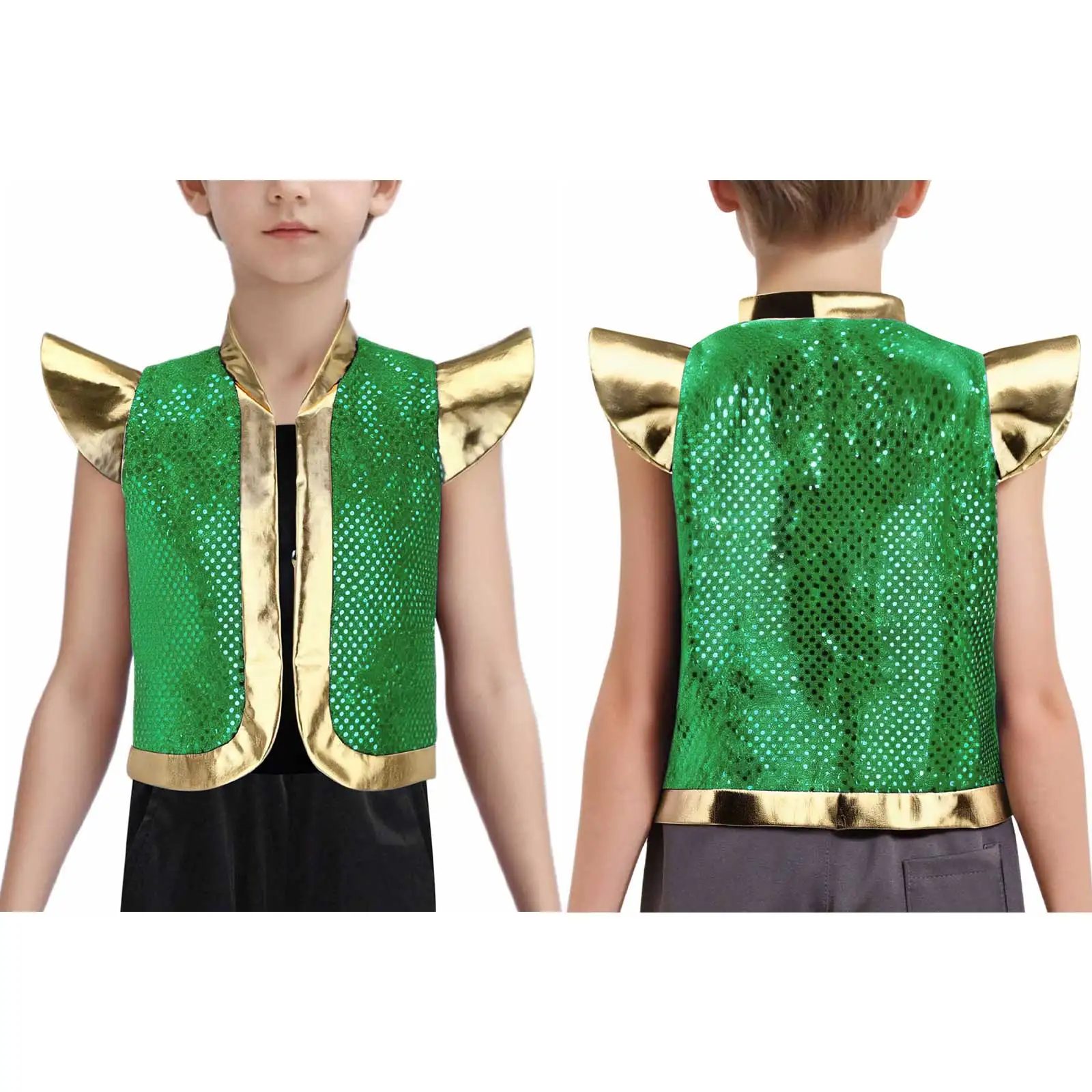 سترات عربية للأولاد صدريات معدنية سترة خرافية شرقية زي الأمير العربي ترتر أزياء تنكرية لأداء المسرح #6