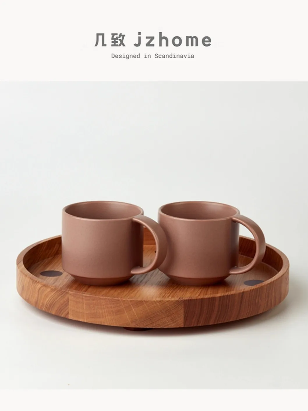 European Style Creativity Design Natural Walnut Wood Home Use Fruit Pallet Afternoon Tea Coffee Cup Tea Kettle Storage Tray
