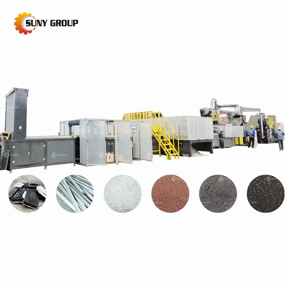 High Separation Rate Automatic Feeding and Crushing Solar Panel Recycling Machine for Industrial Waste PV Module Treatment