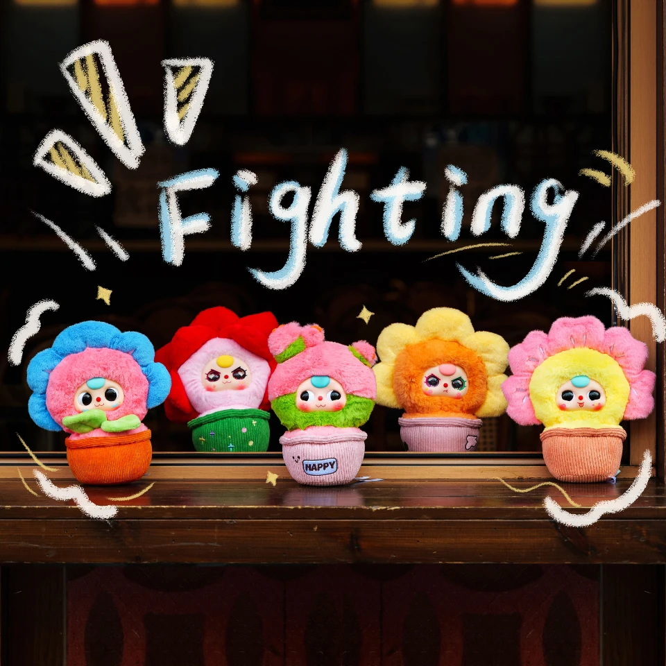 

Новая детская три виниловых игрушки, слепая коробка, маленький цветок, декоративное подвесное украшение для девочек, подарочная сумка, упаковка, украшения, аксессуары