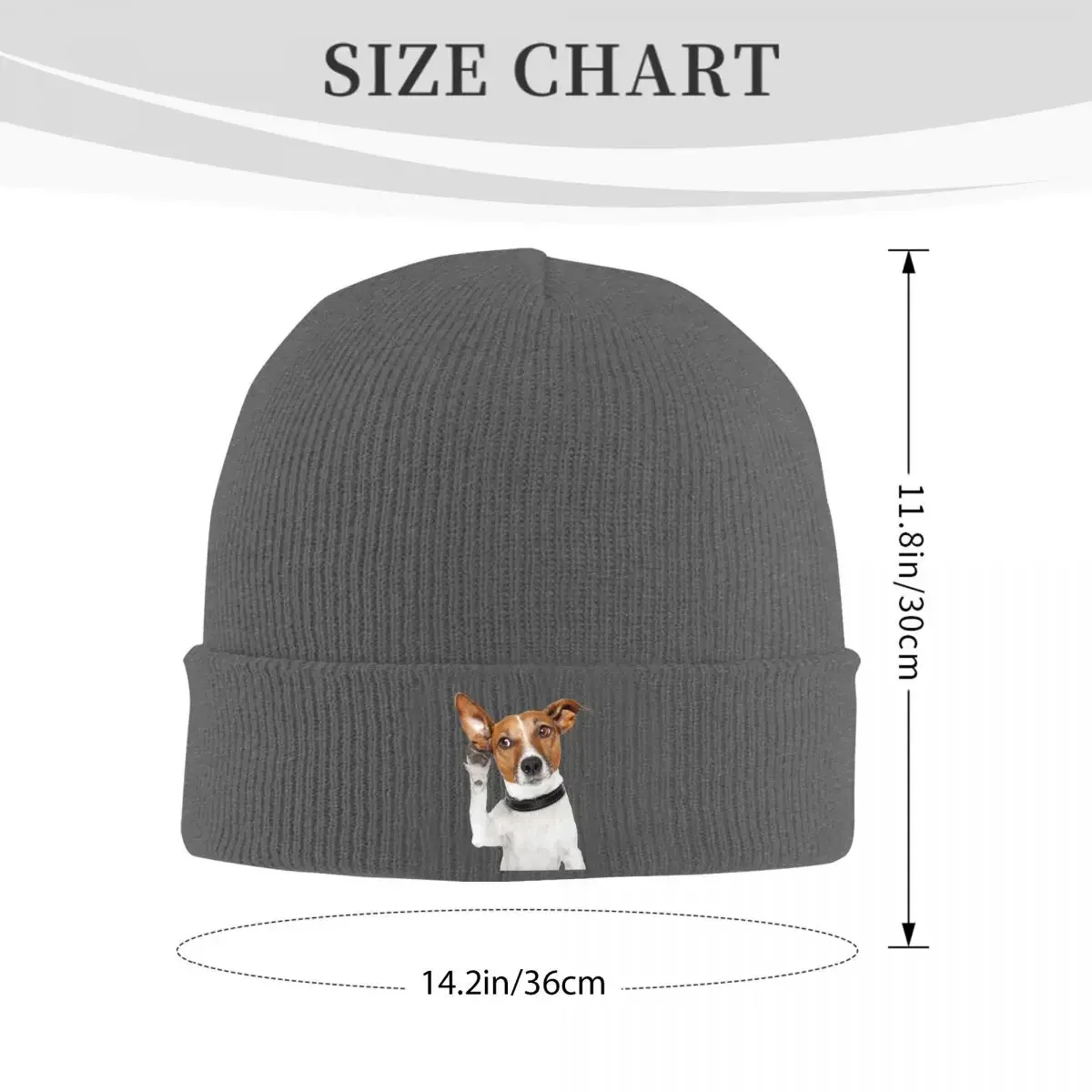 Jack Russell Terrier Dog Funny Warm Knitted Cap Fashion Bonnet Hat Autumn Winter Outdoor Beanies Hats for Unisex Adult