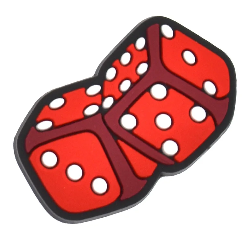 Breloques de chaussures de poker Chip Dice pour enfants et adultes, épingle pour décoration de chaussures Crocs, cadeaux de fête de Noël pour