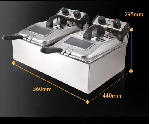 Produk Baru Mesin Goreng Silinder Ganda Penggorengan Listrik Ganda