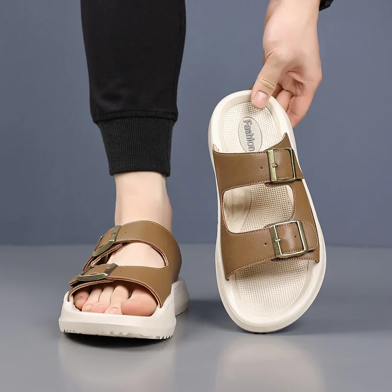 

Hot Sale One Strap Slides Unisex Lightweight Soft Sole Outdoor Beach Slippers