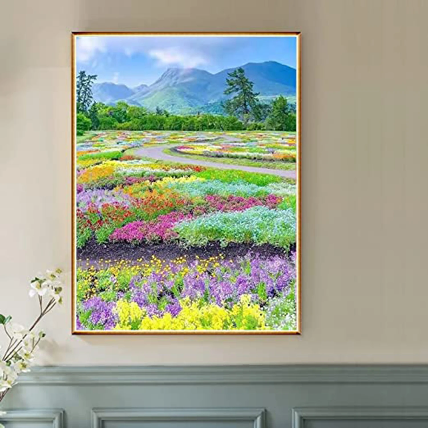 LZAIQIZG Hot DIY Diamond Painting Full Square/Round Drill 5D Sea Of Flowers Cross Stitch Kit Embroidery Home Decoration Gift