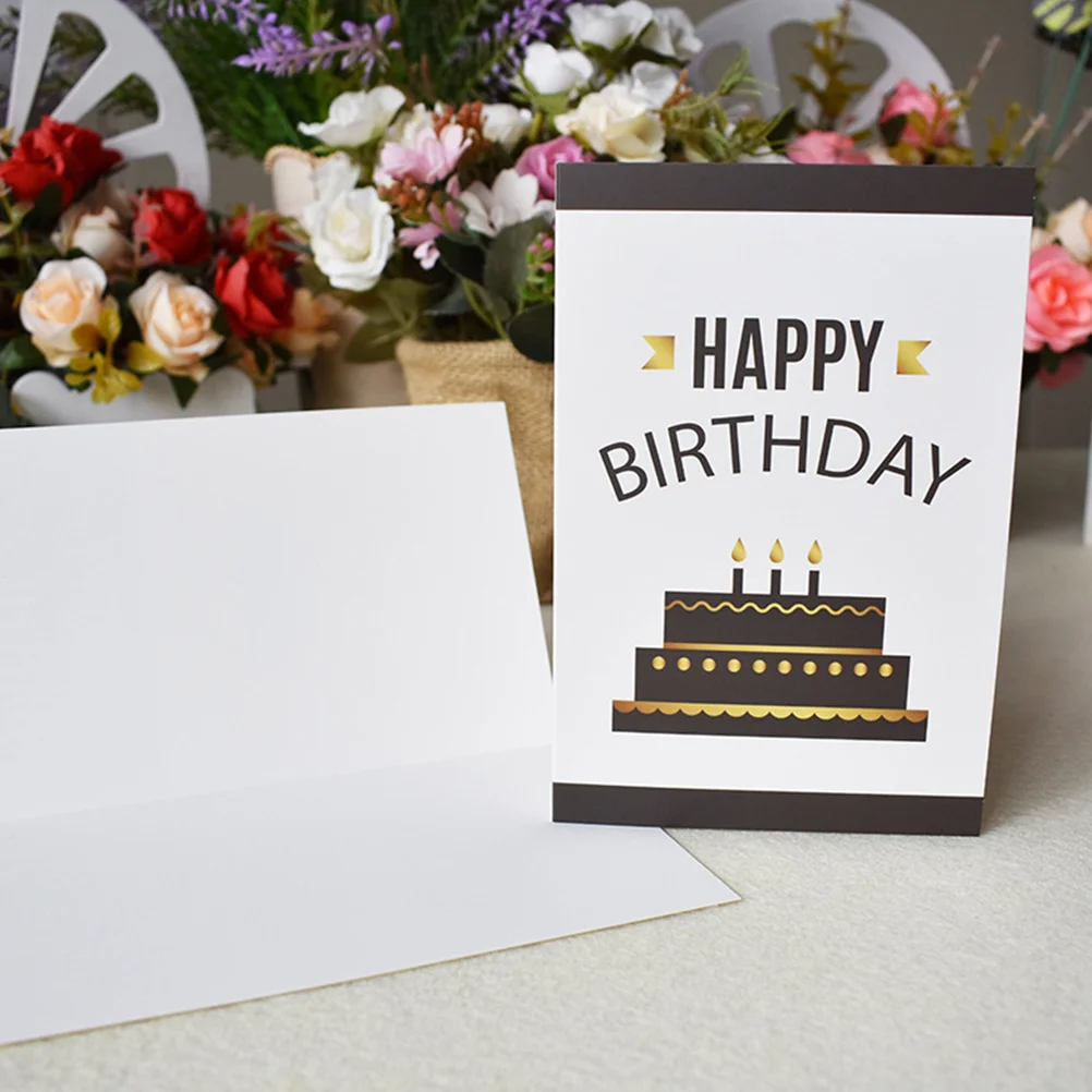 

Blank Cards and Envelopes for Making Happy Birthday Foldable Greeting Aldult Bulk Paper Party