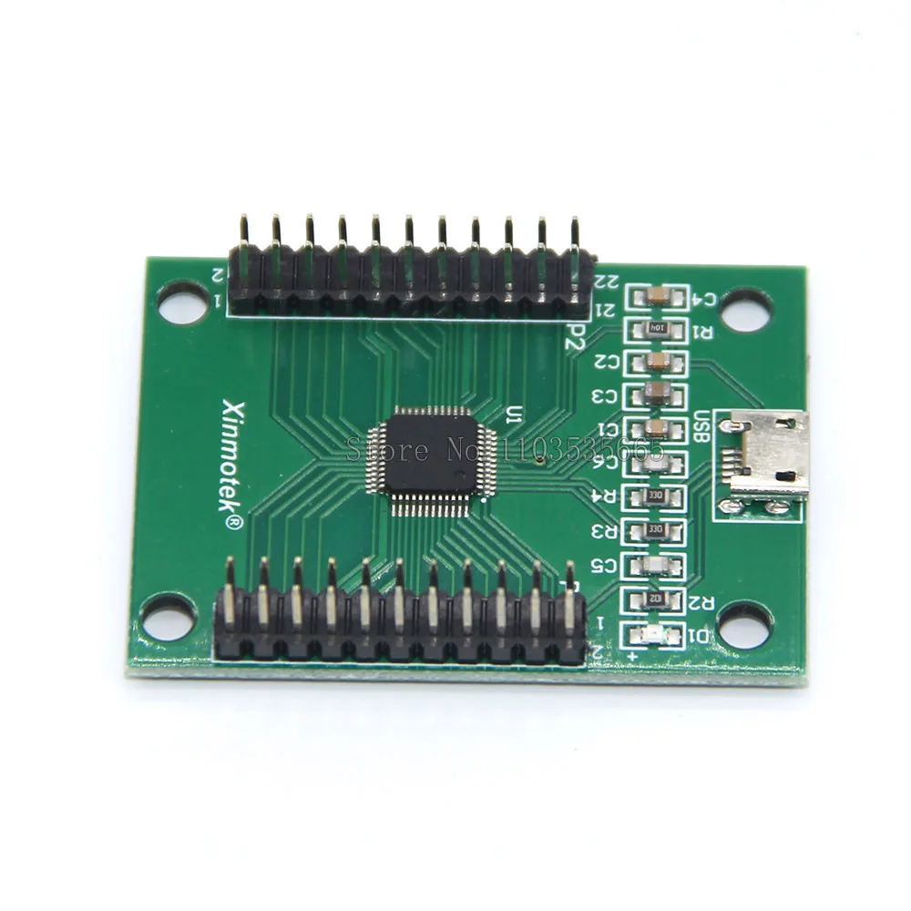 Xinmotek placa pcb usb codificador de atraso zero ps3/raspberry pi/android 2 jogadores controlador jogo diy controlador