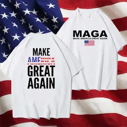 Trump 2024 T-shirt Election modal Tee Donald Trump Keep America Great MAGA T Shirt American Flag Men's Women Clothing Tops