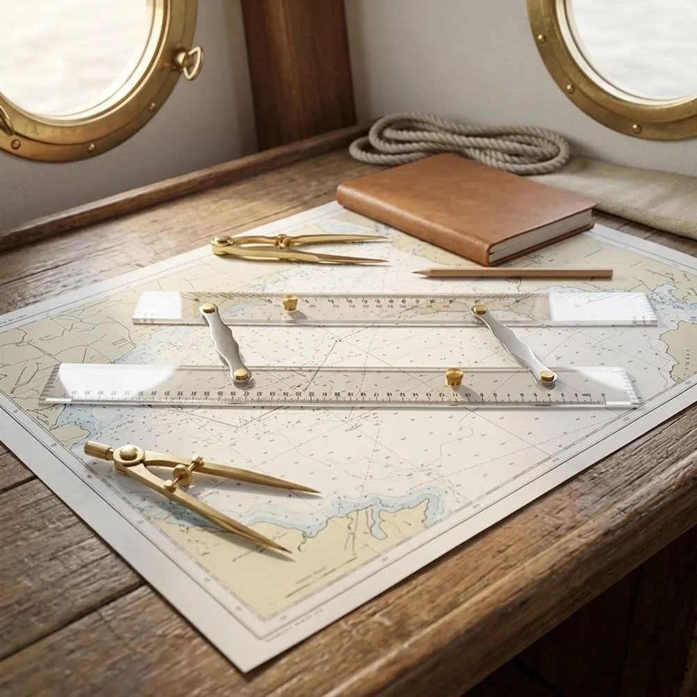 For Yacht Operation Marine Chart Plotter Marine Parallel Ruler For Chart Plotting 600mm 23.6in Chart Plotting Tool