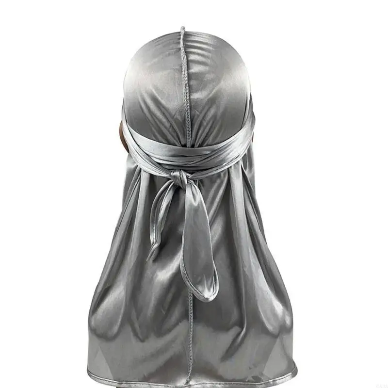 Long Tails Men's Durag Headwrap Hat for Dreadlocks Braids Various Hair Types 6XDA