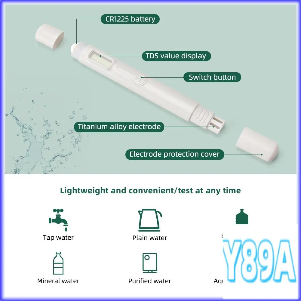 GO-TDS Meter0-9990Ppm Probador de pureza de calidad del agua Digital pluma de prueba Monitor de medida para laboratorio acuario piscina