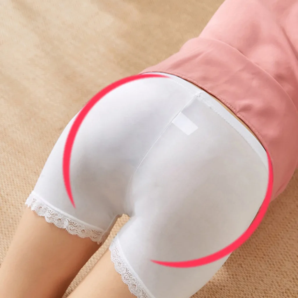 Seamless Underwear Shorts Women Soft Cotton Safety Short Pants Female Sexy Lace Black Boxers Women Plus Size Boyshort Panties