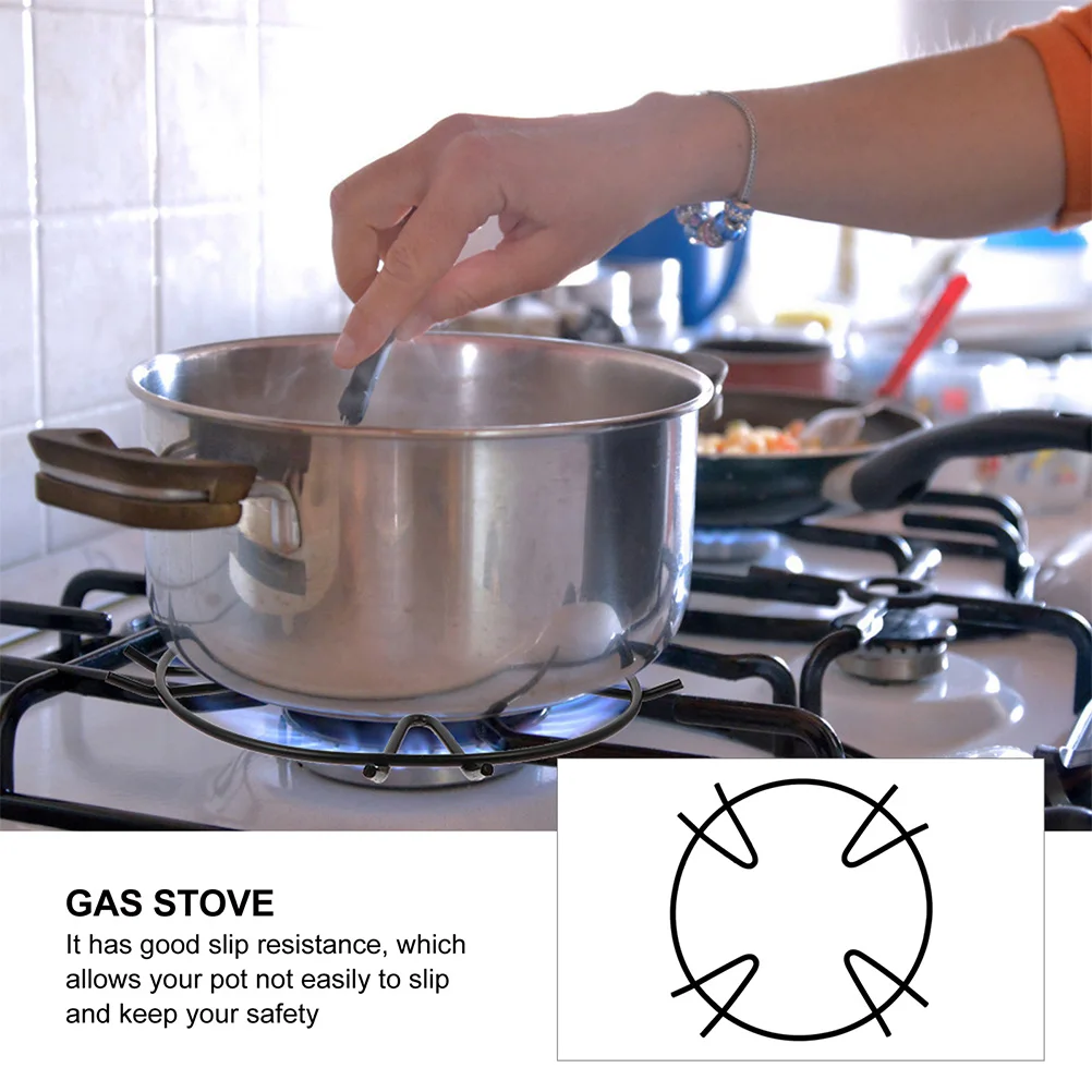

4pcs Non-Slip Iron Ring For Gas Sturdy Round Pot Holder Rack Support Stand Countertop Wok Rack Gas Stove Accessories Wok Support