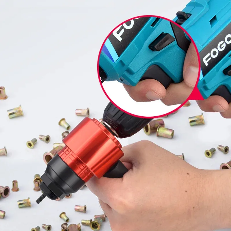 

Набор насадок для электрического заклепочника M3-M8: адаптер для гайковерта, насадка для заклепочника, аксессуары для электроинструмента