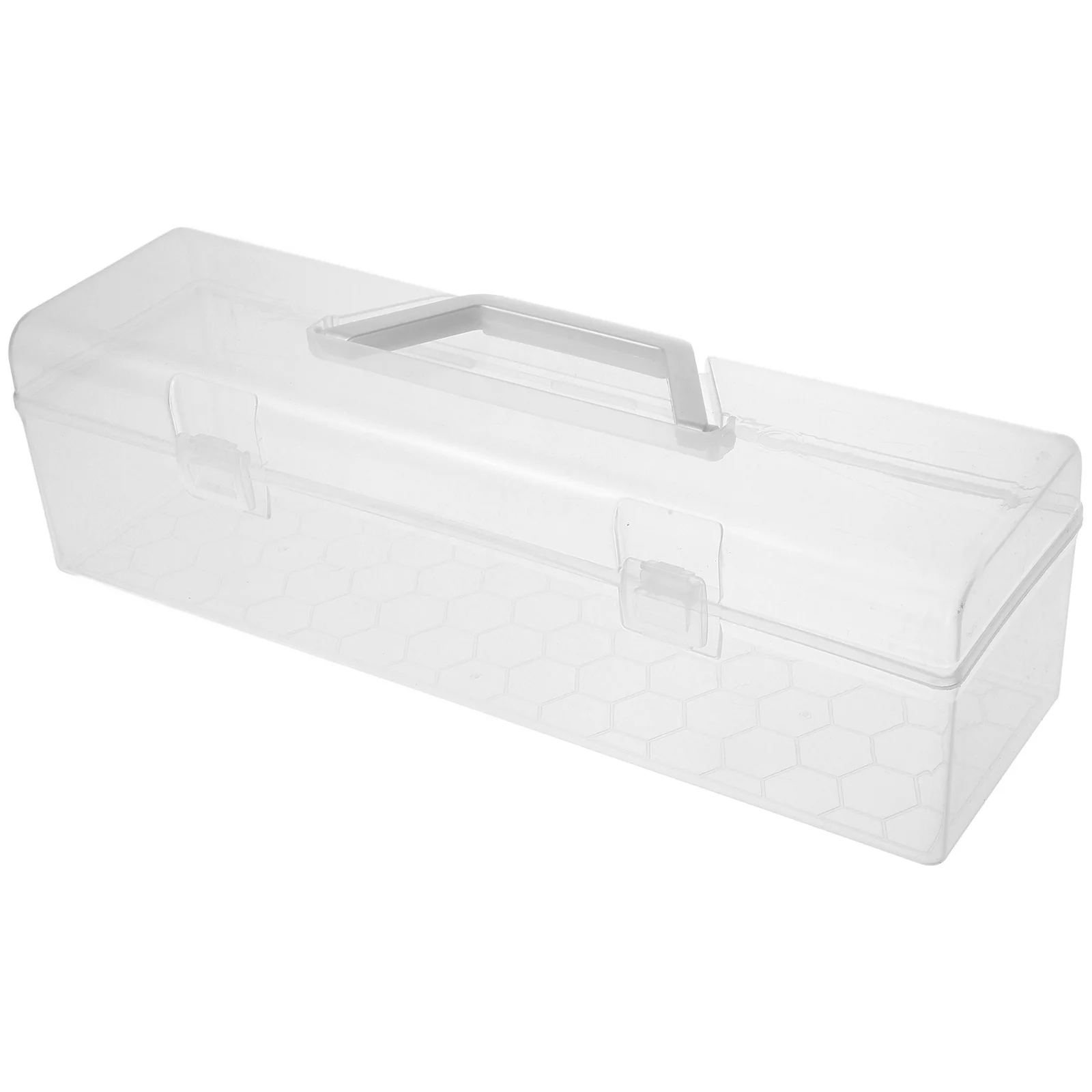 صندوق أقلام رصاص شفاف بسعة كبيرة منظم تخزين شفاف للوازم الفنية وأدوات الرسم وإكسسوارات الخياطة اليدوية