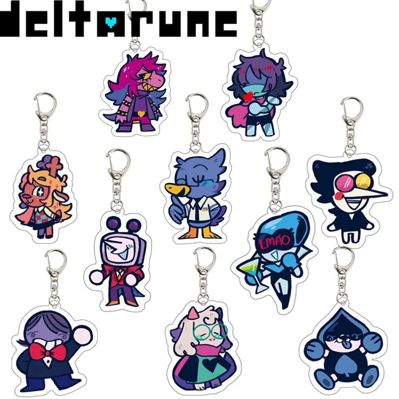 Брелок для ключей Game Deltarune Susie Kris Berdly Spamton NEO, кавайный акриловый брелок-подвеска, аксессуар для сумки, украшение, реквизит