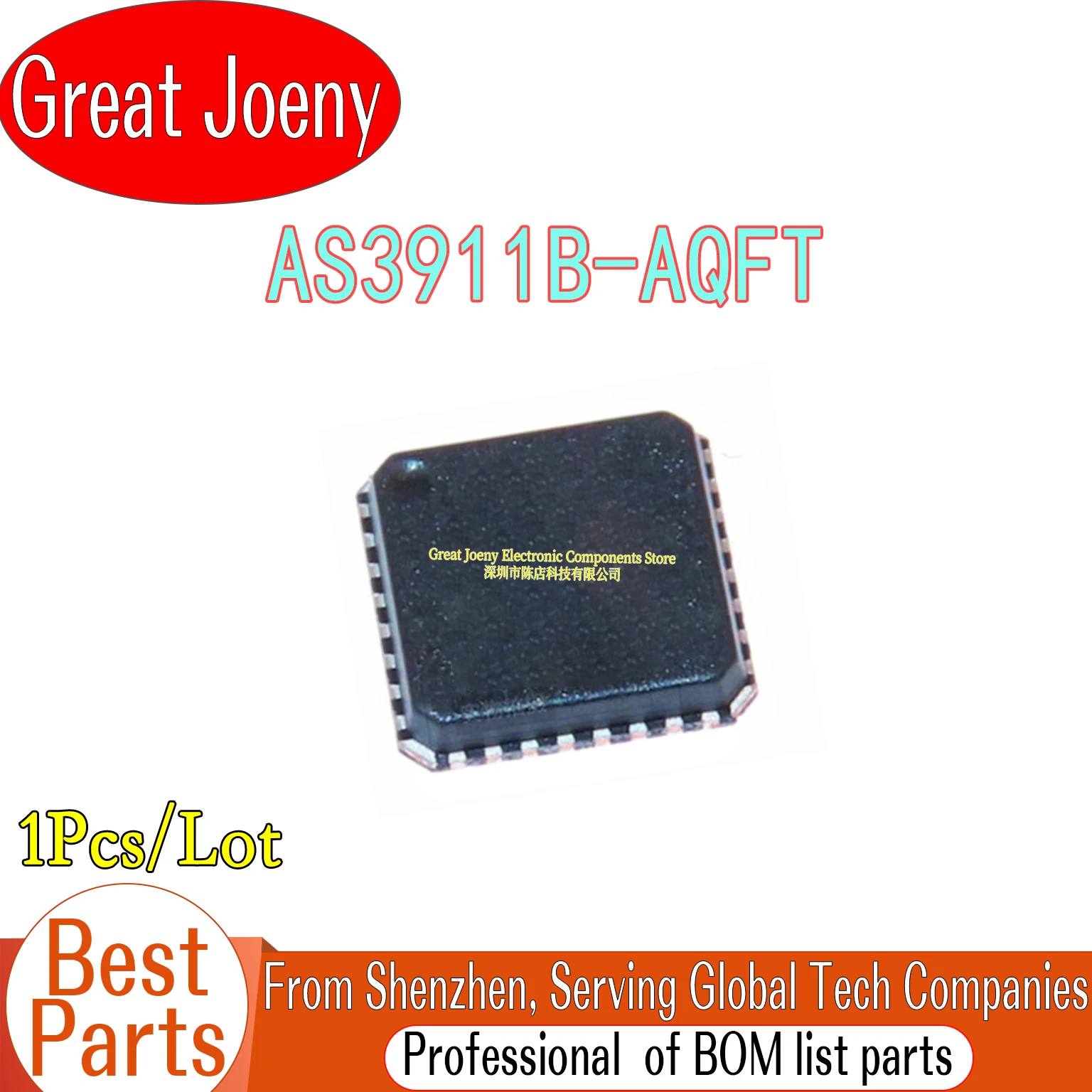 

100% New Original AS3911B-AQFT AS3911B IC RF Chipset QFN-32