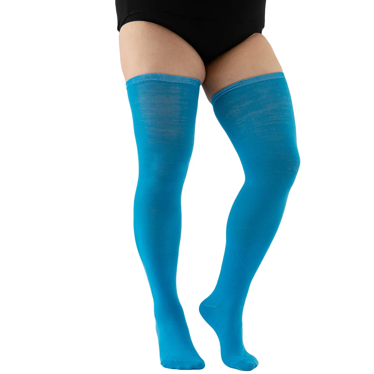 Halloween-Oberschenkelstrümpfe in Übergröße für Damen, lange gestreifte Overknee-Socken mit Anti-Rutsch für Halloween-Kostüme – Detail 17