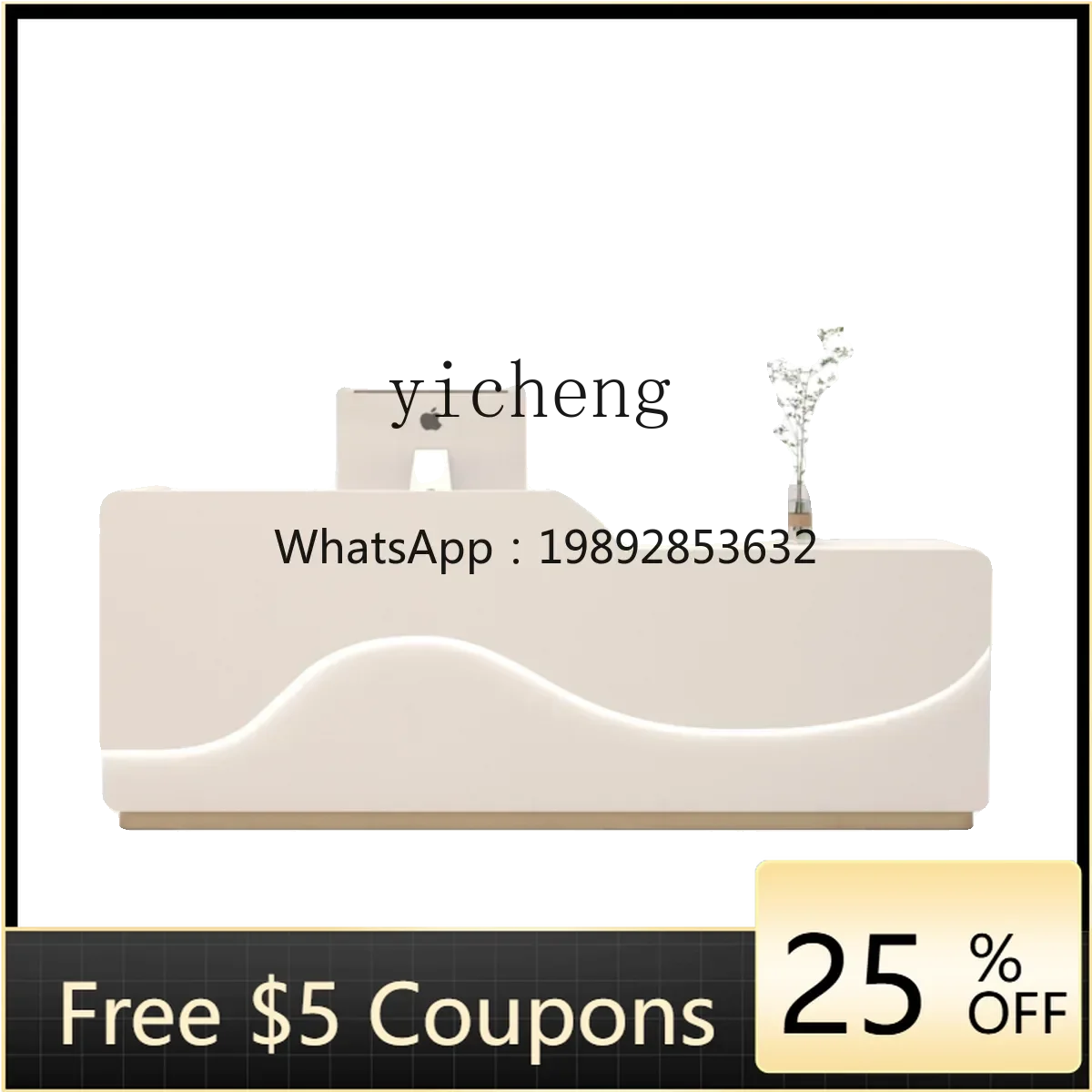 

TQH simple modern beauty salon checkout page clothing store company reception desk