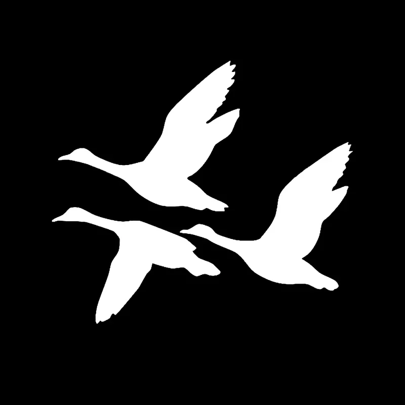 Cute Duck Speeding Decal Sticker Creative Decoration Bird Hunting Waterfowl Motorcycle Car Sticker Black/White, 10*13cm