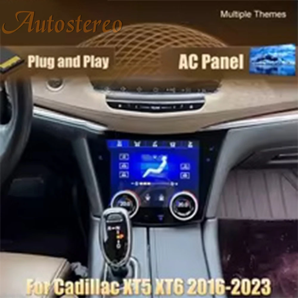 Digital AC Panel Display For Cadillac XT5 XT6 2015-2023 Car GPS Navigation Auto Headunit Multimedia Player Auto Radio Stereo
