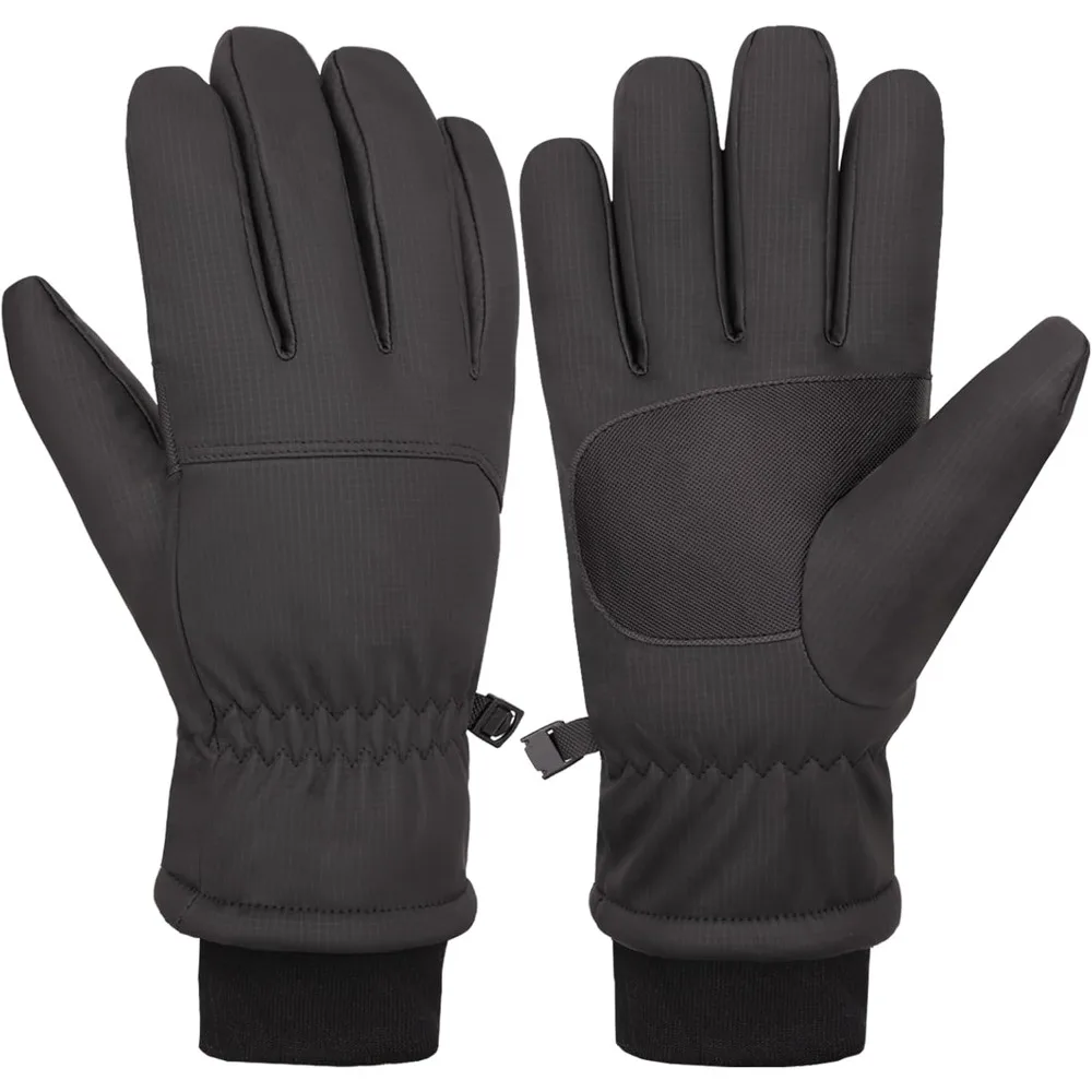 

Водонепроницаемые зимние перчатки для мужчин, теплые противоскользящие перчатки с сенсорным экраном, лыжи, снега, езда на велосипеде, бег, холодная погода, длинная флисовая подкладка