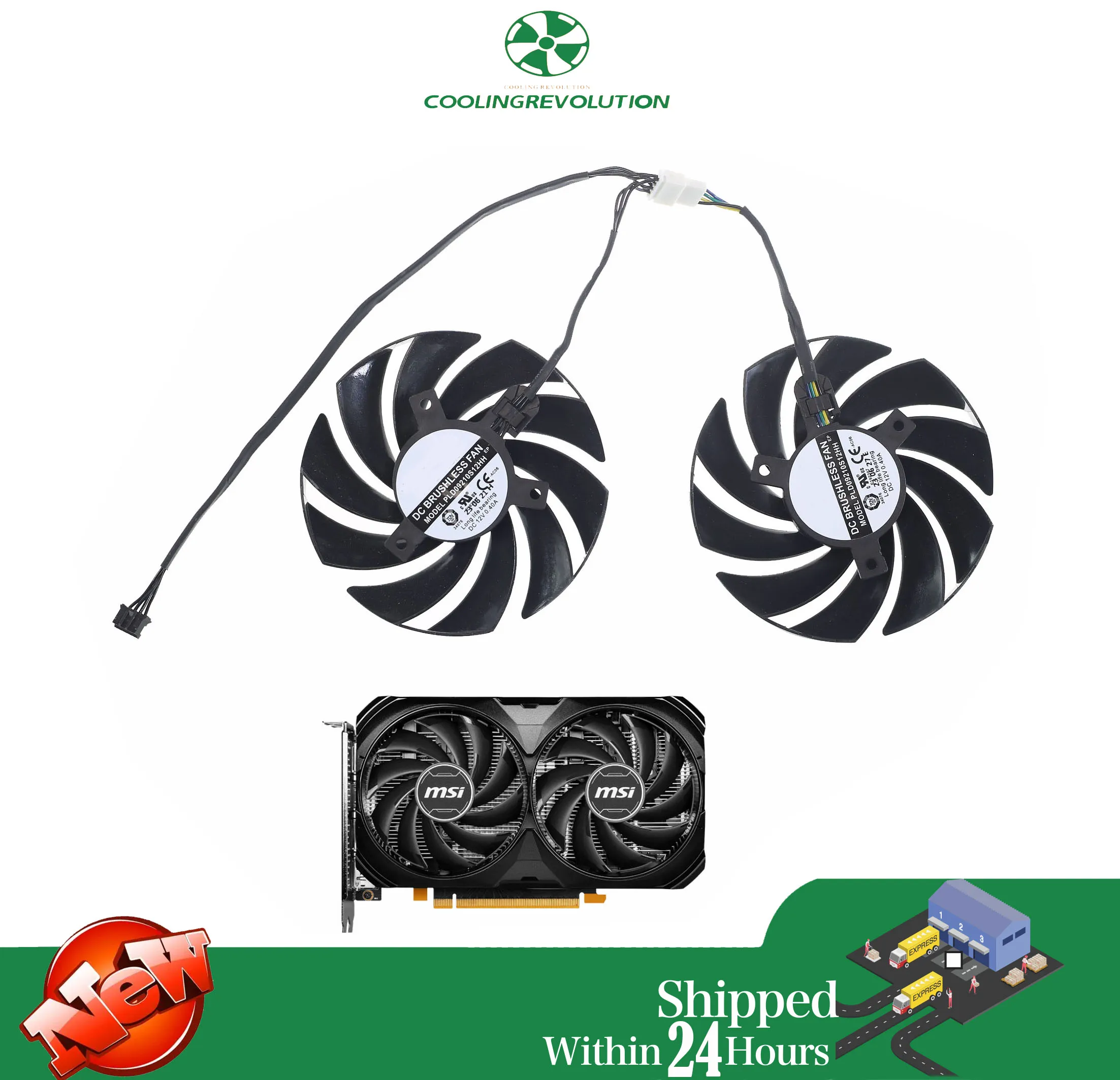 87MM PLD09210S12HH DC12V 0.40A 4-Pin Graphics card fan For MSI RTX 4060 4060 Ti Ventus 2X Black 8G OC Fan