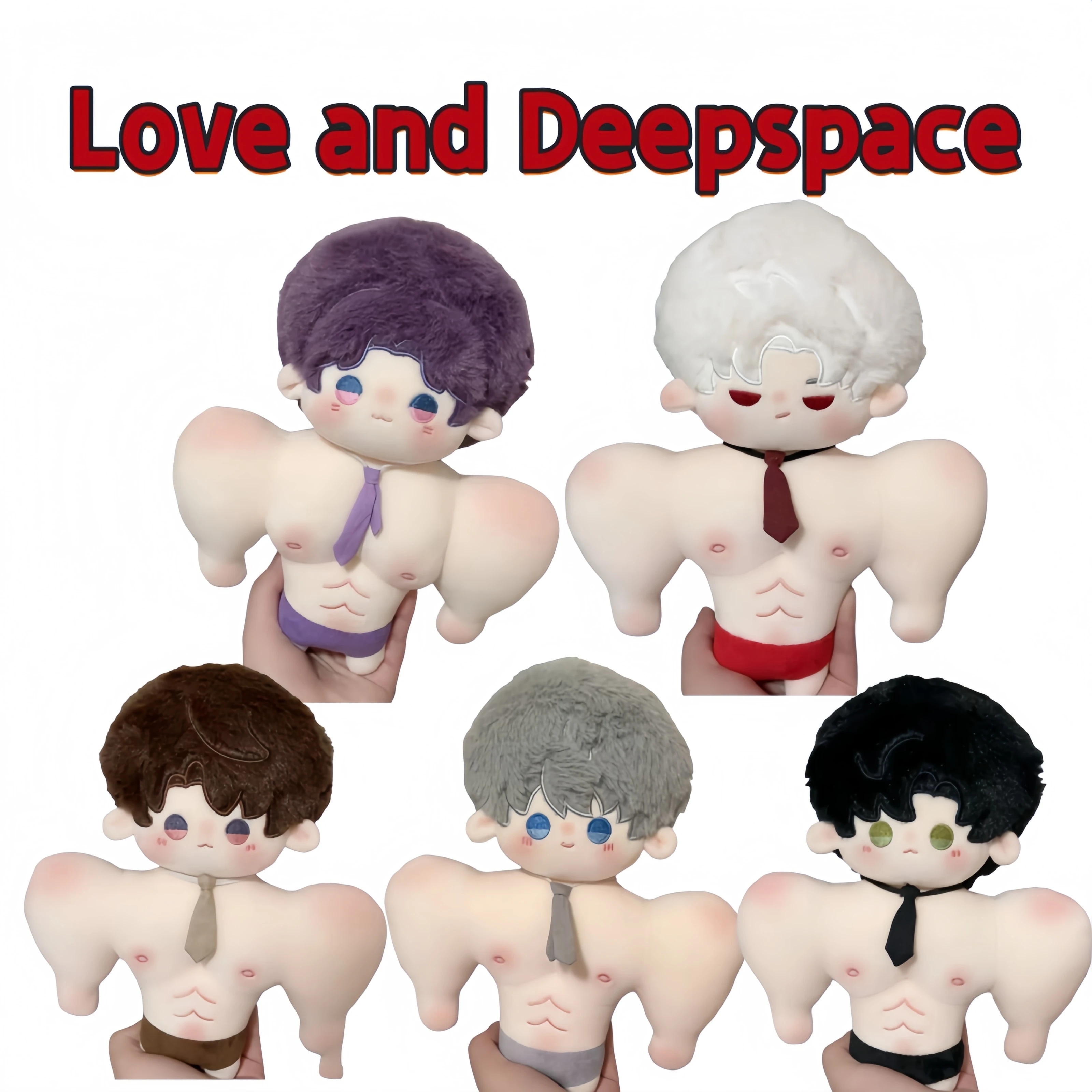 Muscle Body Modeling Love and Deepspace Peluche Doll Anime Game Doll Rafayel Zayne Caleb Aster Sylus Plush Toy Collect Gift