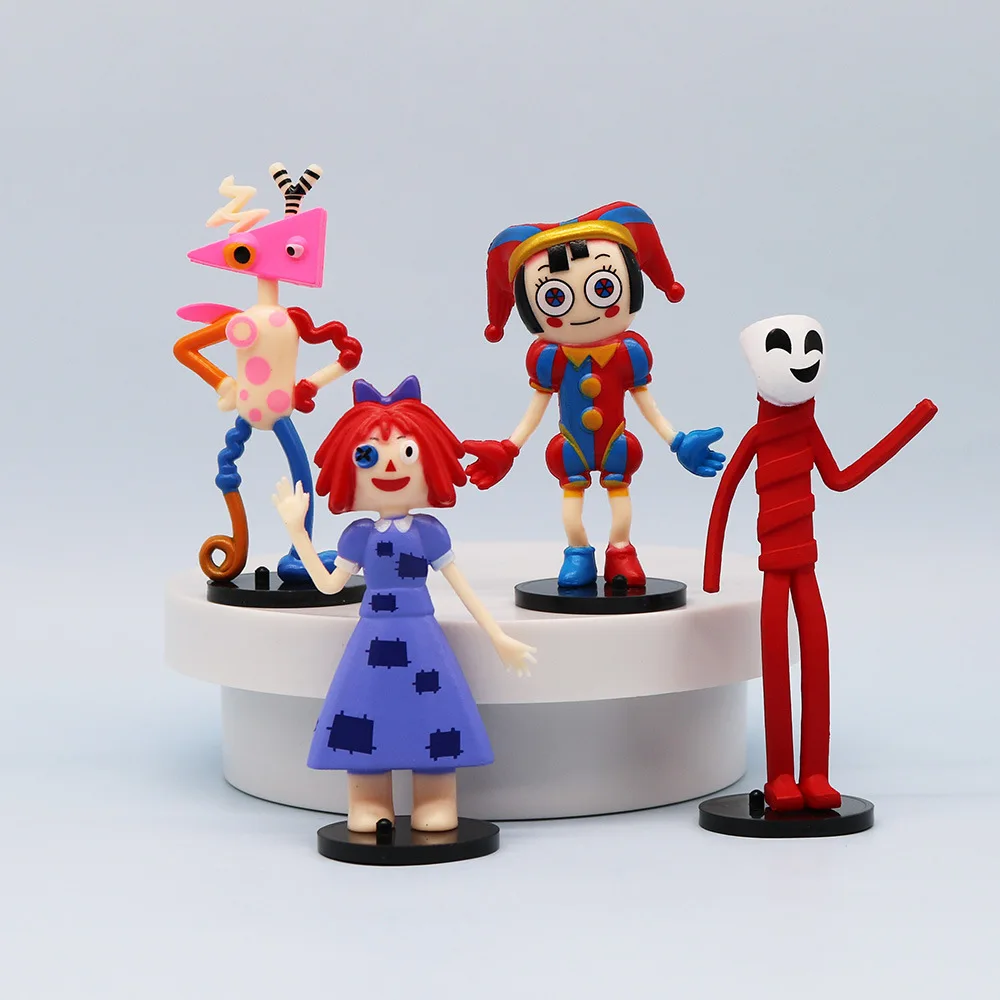 The Amazing Digital Circus Action Figures 8 Pcs Set Pvc Cartoon Character Model Cake Topper Desktop Decor Collectible Ornament view 4