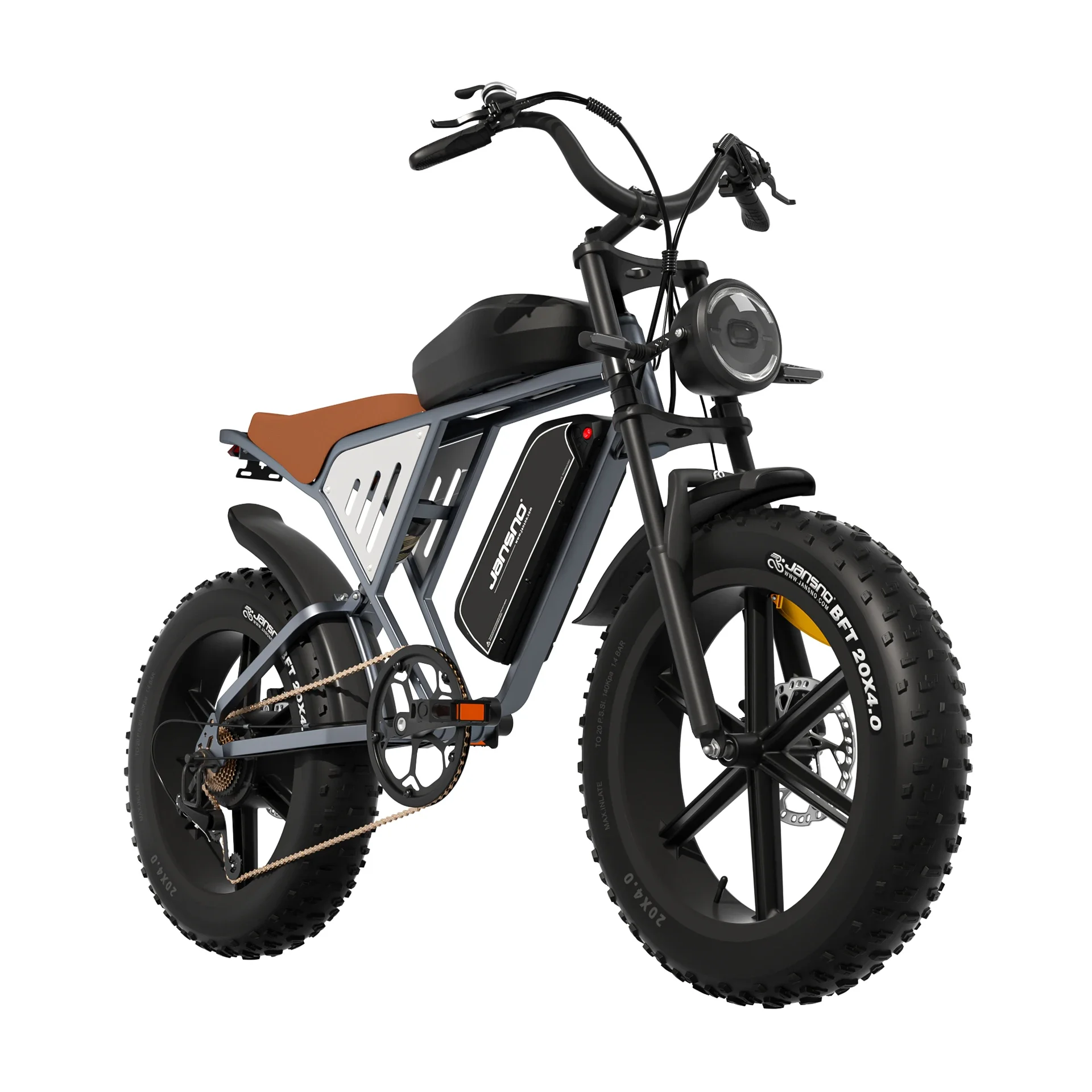 Vélo électrique JANSNO X70 Moteur sans balais 48V 34Ah Double batterie au lithium Vélo électrique de ville Pneu de 20 pouces Vélo électrique de montagne pour adultes