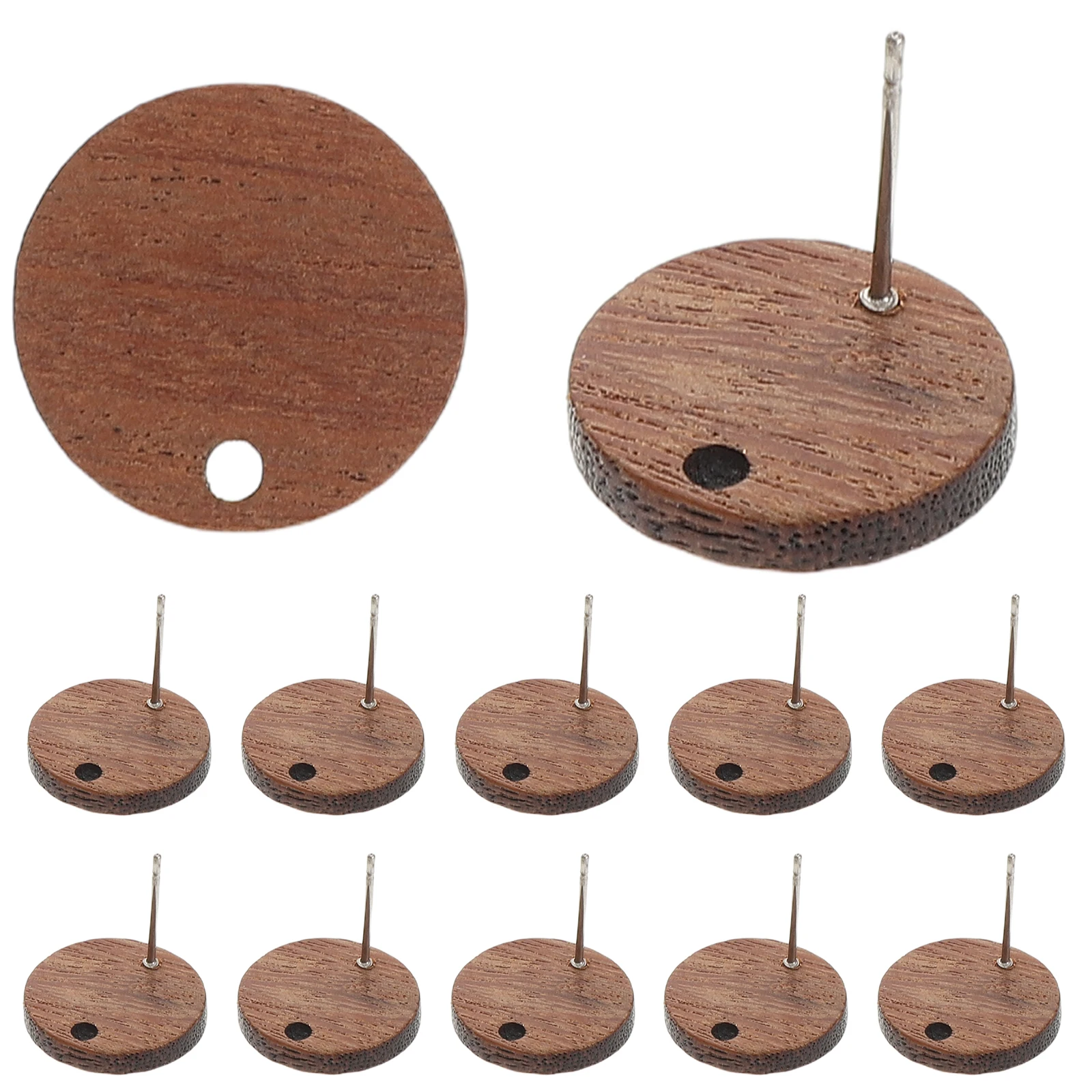 

20pcs Wooden Earring Components Natural Lightweight Wood Blanks For Jewelry Making Smooth Edges Compatible With Metal Plastic