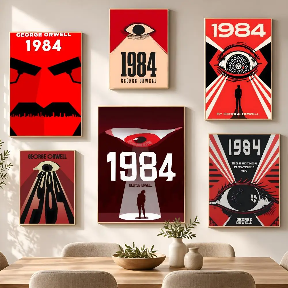 Art Design New Nineteen Eighty-Four Poster PP Self Adhesive Aesthetic Room Decor Bedroom Dorm Gaming Room Home Decoration Gift