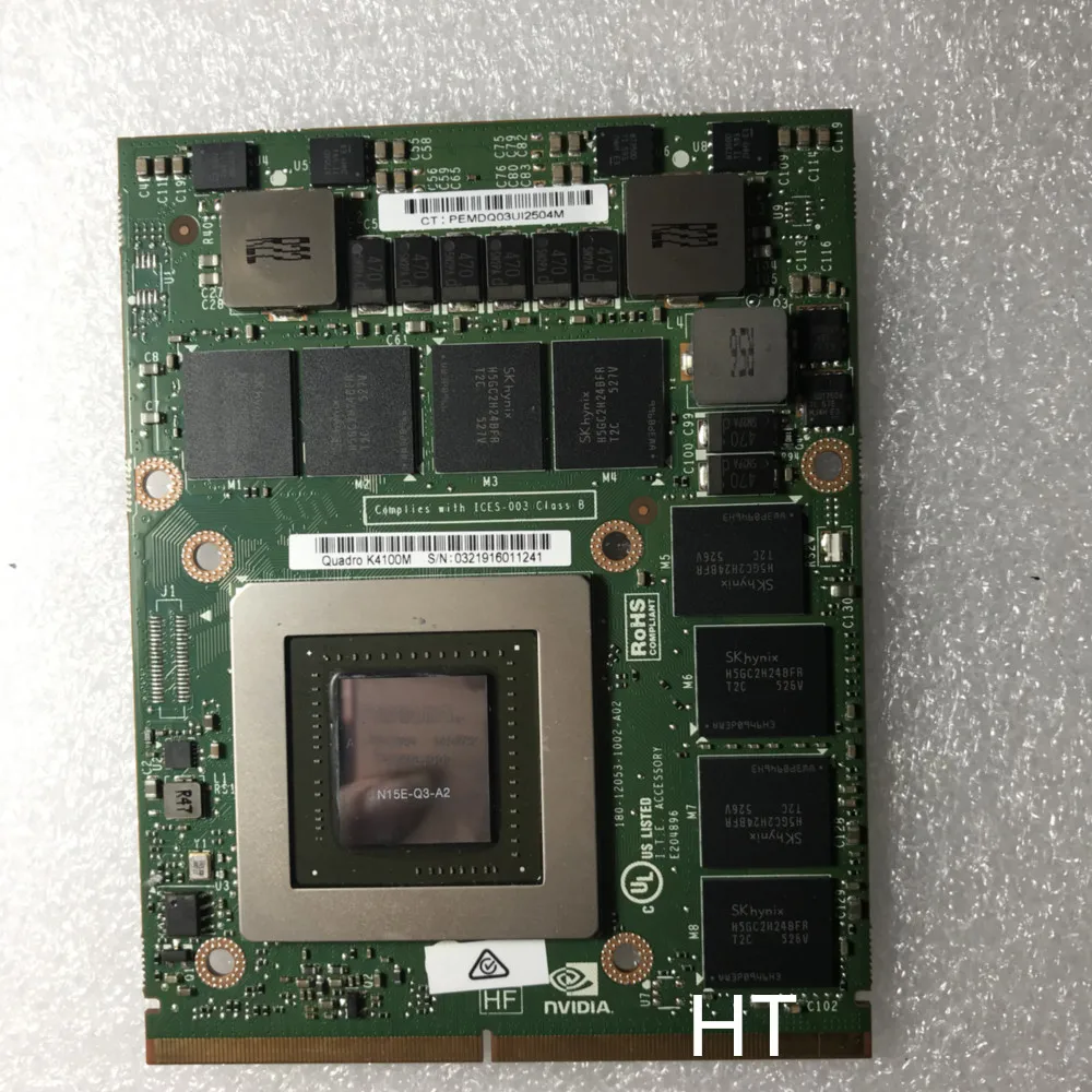 

Test ok Quadro k4100 k4100m GDDR5 4GB Video Graphics CardFor A1312 Dell M6700 M6800 HP 8740W 8760W