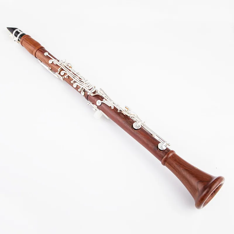 New B-Flat Red Wood Professional Clarinet with Case Accessories, Professional Clarinet, High Quality,Clarinet Silvering keys