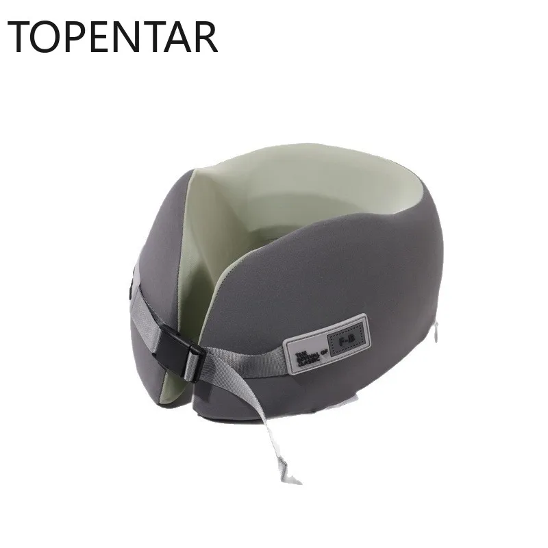 U-shaped Slow Rebound Memory Foam Neck Support Pillow with Washable Cover for Office Travel Airplane Ergonomic Design Pillow