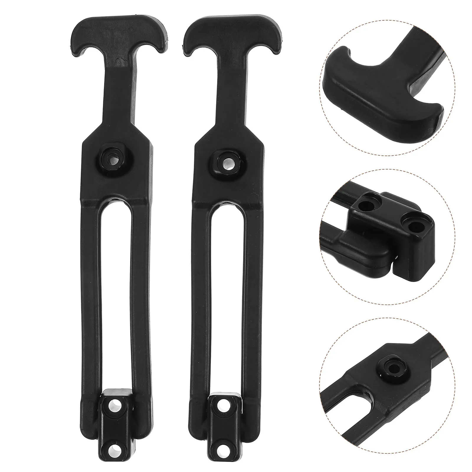 

2 pcs T-Handle Draw Latches Flexible Rubber Shockproof Elastic Toolbox Hasp Catch For Toolboxes Coolers Machinery Black