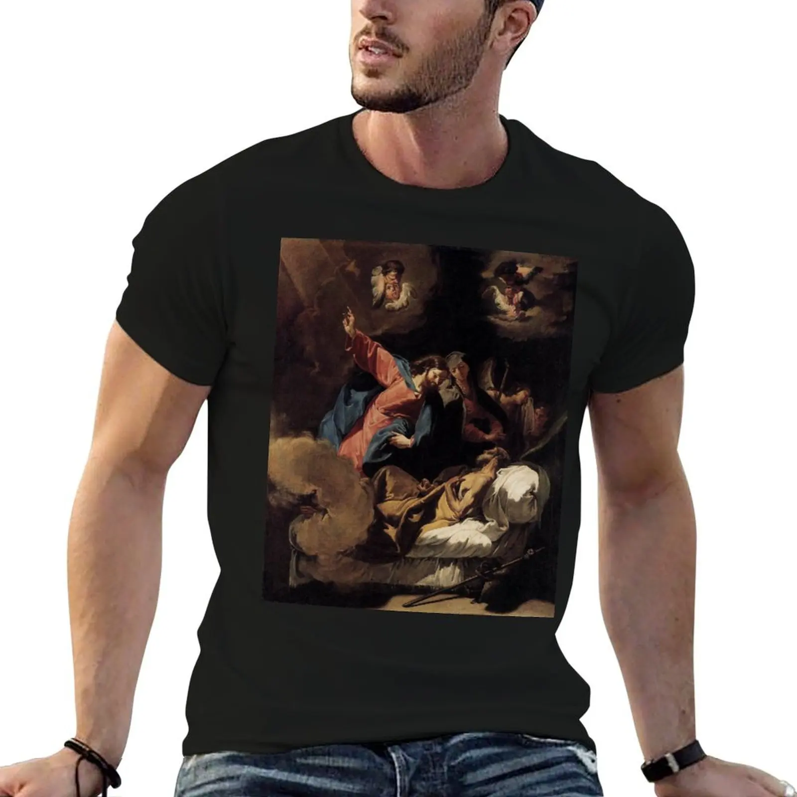 

Year of St. Joseph: The Death of Joseph, Pittoni T-Shirt cotton t shirts man 100% t shirt men 100% cotton luxury brand T-Shirt